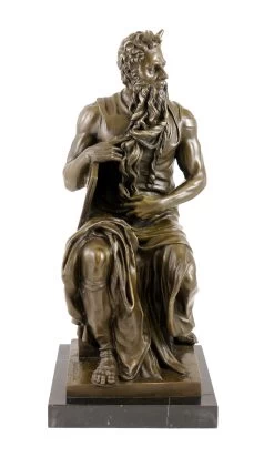 Bronze Figure - The Moses Of Michelangelo - Signed Michelangelo -Salvador Dali Shop 517 659300b3f5f624