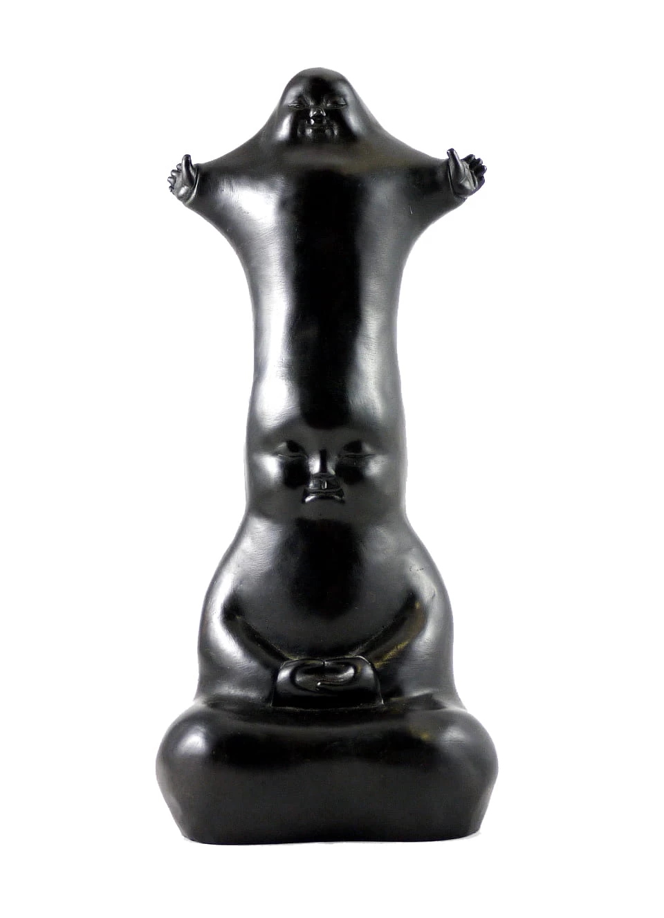 Bronze Sculpture - Buddha With Inspiration - Signed M. Klein 1 Bronze Sculpture - Buddha With Inspiration - Signed M. Klein