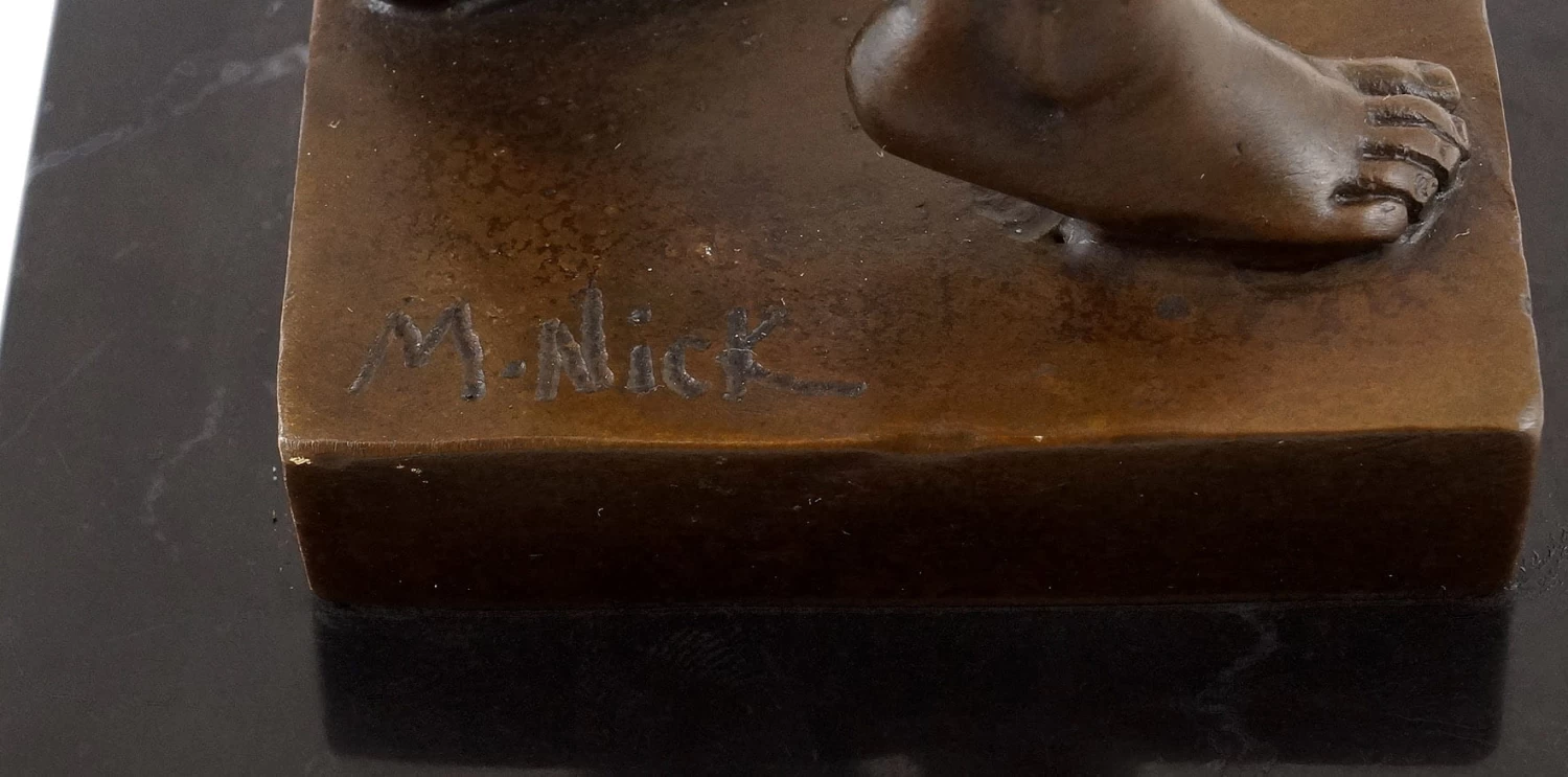 Erotic Bronze Figure - Nude Of A Lustful Young Man - Sign. 6 Erotic Bronze Figure - Nude Of A Lustful Young Man - Sign. - Image 6