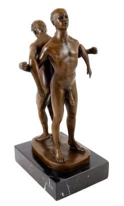 Erotic Bronze - Gay Couple In Acrobatic Position - Sign. M. Nick
