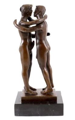 Gay Bronze - Homoerotic Play Between Two Men - Sign. M. Nick -Salvador Dali Shop 535 459300b470ba79