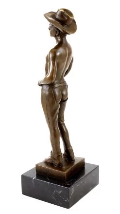 Nude Man Bronze - Cowboy With Erected Penis - Sign. M. Nick -Salvador Dali Shop 536 659300b47e1b2a