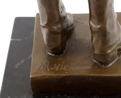 Nude Man Bronze - Cowboy With Erected Penis - Sign. M. Nick -Salvador Dali Shop 536 759300b4809bb7