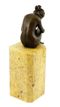 Bronze - Woman Deep In Thought On A Marble Base, Sign. Milo -Salvador Dali Shop 543 359300b4bed3f7
