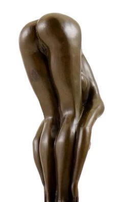 Bronze - A Bent-over Woman On A Marble Pedestal, Sign. Milo -Salvador Dali Shop 551 459300b57c2cf6
