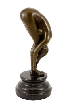 Bronze - A Bent-over Woman On A Marble Pedestal, Sign. Milo -Salvador Dali Shop 551 559300b57e1627