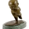 Modern Bronze Figurine - Staggering Fat Boy, Sign. M. Klein