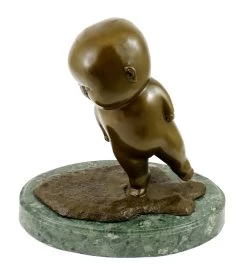 Modern Bronze Figurine - Staggering Fat Boy, Sign. M. Klein -Salvador Dali Shop 554 359300b59ed1f4