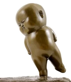 Modern Bronze Figurine - Staggering Fat Boy, Sign. M. Klein -Salvador Dali Shop 554 459300b5a191e9