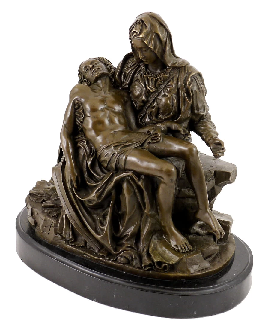 Roman Bronze Sculpture - Pietà - By Michelangelo 3 Roman Bronze Sculpture - Pietà - By Michelangelo - Image 3