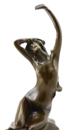 Art Nouveau Nude Bronze - Nude Woman On The Rock- Sig. Moren -Salvador Dali Shop 557 2