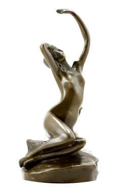 Art Nouveau Nude Bronze - Nude Woman On The Rock- Sig. Moren -Salvador Dali Shop 557 5
