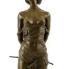 Erotic Bronze Figure - Girl With Riding Corp - Sign. Bruno Zach