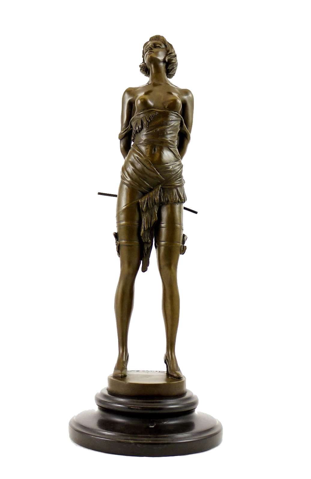 Erotic Bronze Figure - Girl With Riding Corp - Sign. Bruno Zach 2 Erotic Bronze Figure - Girl With Riding Corp - Sign. Bruno Zach - Image 2