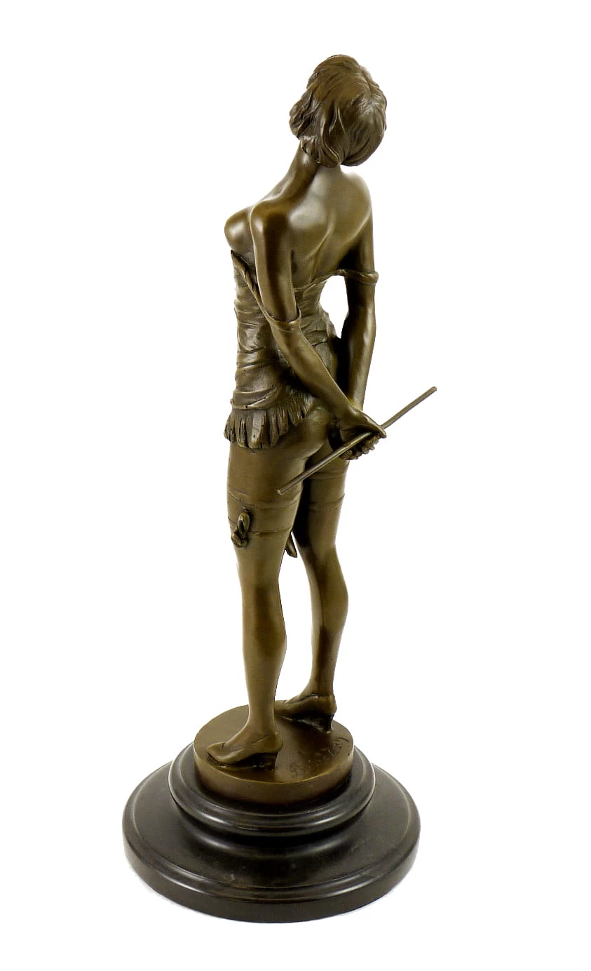 Erotic Bronze Figure - Girl With Riding Corp - Sign. Bruno Zach 5 Erotic Bronze Figure - Girl With Riding Corp - Sign. Bruno Zach - Image 5