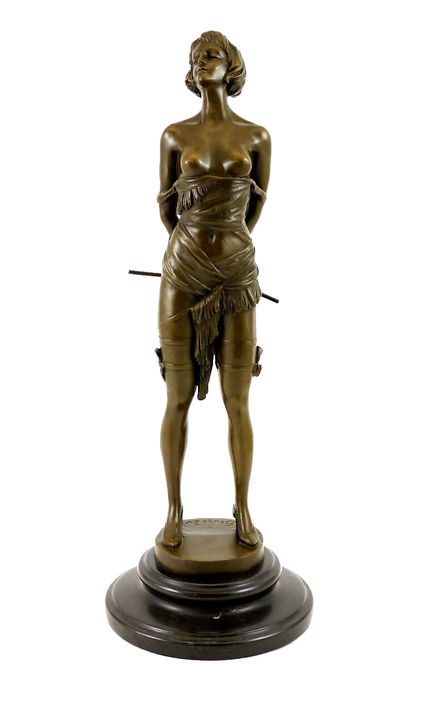 Erotic Bronze Figure - Girl With Riding Corp - Sign. Bruno Zach 6 Erotic Bronze Figure - Girl With Riding Corp - Sign. Bruno Zach - Image 6