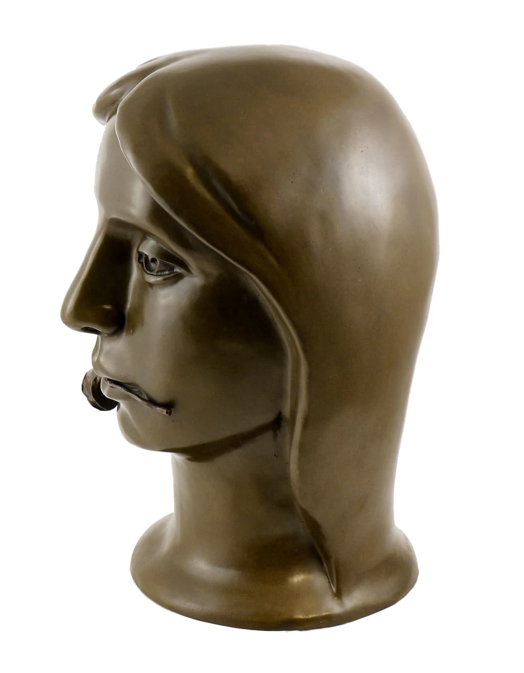 Bronze Head - Girl With Rose - Signed By Otto Gutfreund 3 Bronze Head - Girl With Rose - Signed By Otto Gutfreund - Image 3