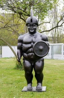 XXL Bronze Sculpture - Roman Warrior - Sign. Fernando Botero