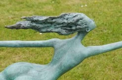 Big Futuristic Bronze Sculpture - Walking Female Nude - Signed Milo -Salvador Dali Shop 566 759300b6355283