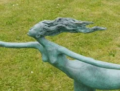 Big Futuristic Bronze Sculpture - Walking Female Nude - Signed Milo -Salvador Dali Shop 566 8