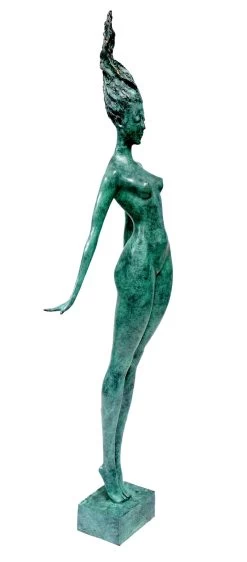 Slender Woman Nude Of Bronze - Floating Girl - Signed By Milo -Salvador Dali Shop 567 359300b63c11ff