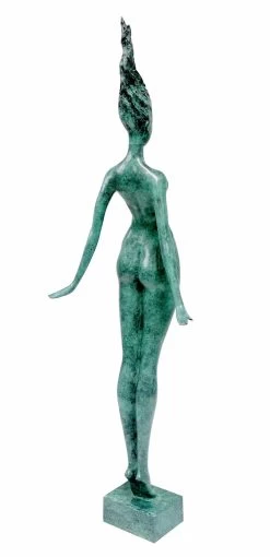 Slender Woman Nude Of Bronze - Floating Girl - Signed By Milo -Salvador Dali Shop 567 459300b63dd620