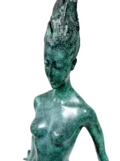 Slender Woman Nude Of Bronze - Floating Girl - Signed By Milo -Salvador Dali Shop 567 6