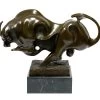 Huge Animal Figure For The Garden - Cubistic Bronze Bull