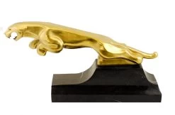 Iconic Radiator Mascot Of Jaguar Brand - Leaper - Real Bronze