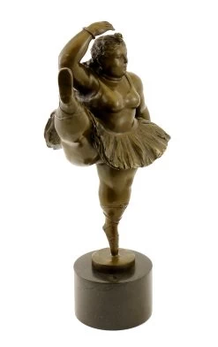 Bronze Figurine - Ballerina With Leg Up - Sign. Fernando Botero -Salvador Dali Shop 575 459300b6be1f48