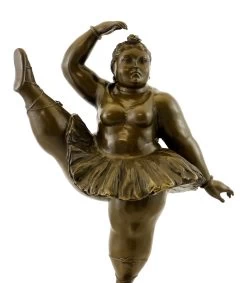Bronze Figurine - Ballerina With Leg Up - Sign. Fernando Botero -Salvador Dali Shop 575 7