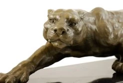 Animal Bronze Figure - XXL Panther On A Marble Base - Sign. Milo -Salvador Dali Shop 576 359300b6c9b384