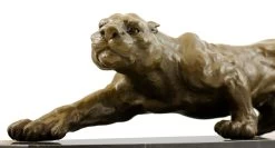 Animal Bronze Figure - XXL Panther On A Marble Base - Sign. Milo -Salvador Dali Shop 576 459300b6cb2240