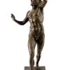 Neapolitan Bronze Sculpture - Dancing Faun (Pompeii) - Sign.