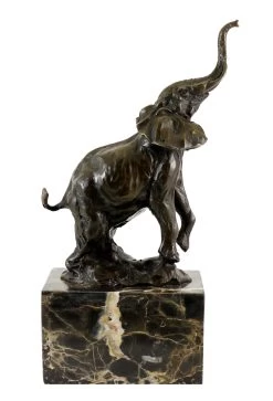 Bronze Statue On Marble - Jumping Elephant - Signed By Milo -Salvador Dali Shop 585 559300b72ae41e