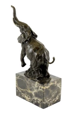 Bronze Statue On Marble - Jumping Elephant - Signed By Milo -Salvador Dali Shop 585 659300b72c4633