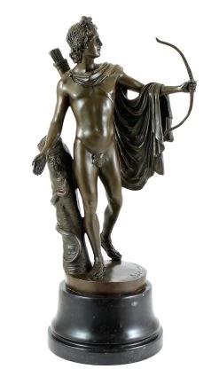 Antique Bronze Sculpture - Apollo Belvedere - By Leochares
