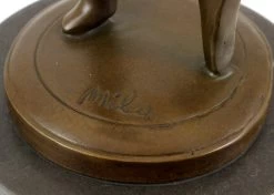 Modern Bronze Figure - Abstract Dancer On Black Marble - Milo -Salvador Dali Shop 588 3