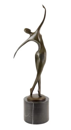 Modern Bronze Figure - Abstract Dancer On Black Marble - Milo -Salvador Dali Shop 588 4