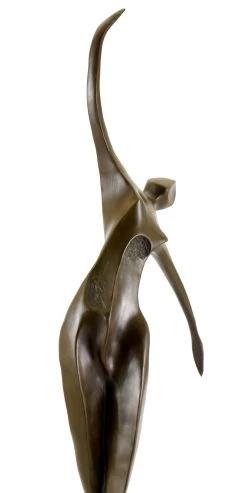 Modern Bronze Figure - Abstract Dancer On Black Marble - Milo -Salvador Dali Shop 588 6