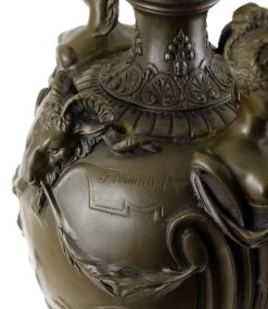 Vase On Marble Base - Real Bronze - Signed By Fammand -Salvador Dali Shop 592 659300b7e53b81