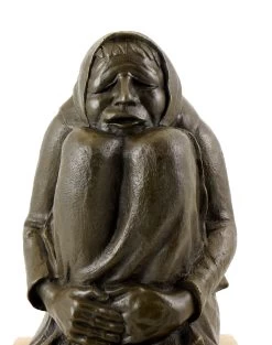 Modern Bronze Figure - Freezing Crone (1937) - Ernst Barlach