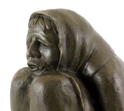 Modern Bronze Figure - Freezing Crone (1937) - Ernst Barlach -Salvador Dali Shop 602 359300b82bdde2