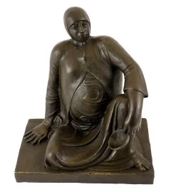 Bronze Figure - Russian Beggar Woman With Bowl - Ernst Barlach