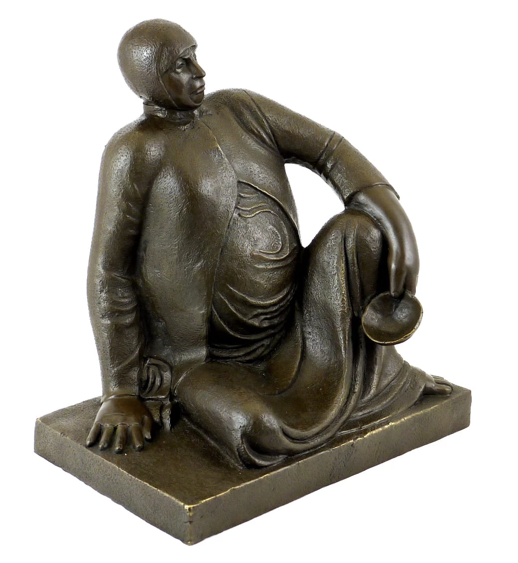 Bronze Figure - Russian Beggar Woman With Bowl - Ernst Barlach 3 Bronze Figure - Russian Beggar Woman With Bowl - Ernst Barlach - Image 3