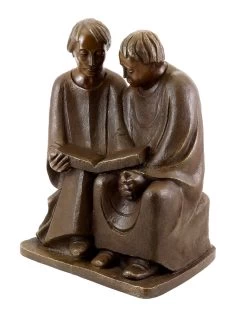 Bronze Sculpture - Reading Monks (1932) - Sign. Ernst Barlach -Salvador Dali Shop 613 5