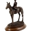 Bronze Figure - Jockey / Bronze Horse - Sign. Milo