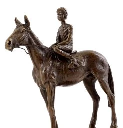 Bronze Figure - Jockey / Bronze Horse - Sign. Milo -Salvador Dali Shop 620 459300b906a331