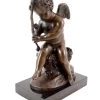 Bronze Figure - Cupid Stringing His Bow - Sign. Charles Louchet