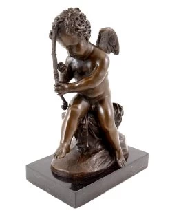 Bronze Figure - Cupid Stringing His Bow - Sign. Charles Louchet